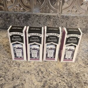New Lot of 4 Poo-Pourri Before-You-Go Toilet Spray Lavender Vanilla 2 Fl OzSce